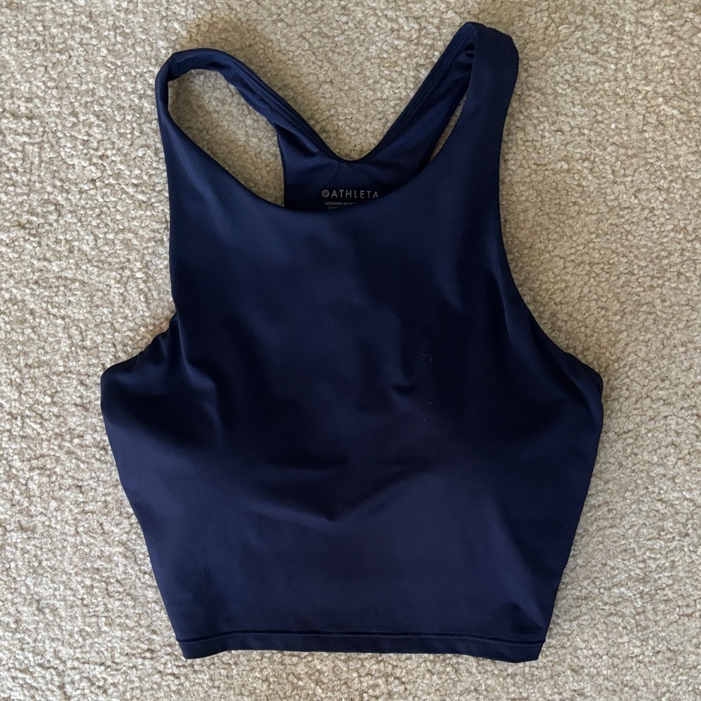 Athleta navy blue cropped tank